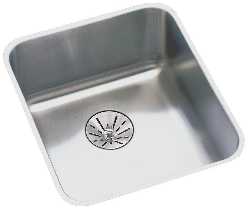 Elkay Lustertone Classic Stainless Steel 18-1/2" x 18-1/2" x 5-3/8" Single Bowl Undermount ADA Sink w/Perfect Drain®