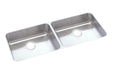 Elkay Lustertone Classic Stainless Steel 41-3/4" x 18-1/2" x 5-3/8" Equal Double Bowl Undermount ADA Sink