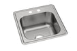 Elkay Celebrity Stainless Steel 20" x 20" x 10-1/8" 2-Hole Single Bowl Drop-in Laundry Sink
