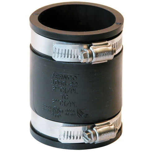 Fernco 1056-22 2" (Cast Iron / PVC) x 2" (Cast Iron / PVC) Flexible Coupling