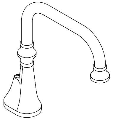 Moen 201209 4H Rt Spout Kit Bn