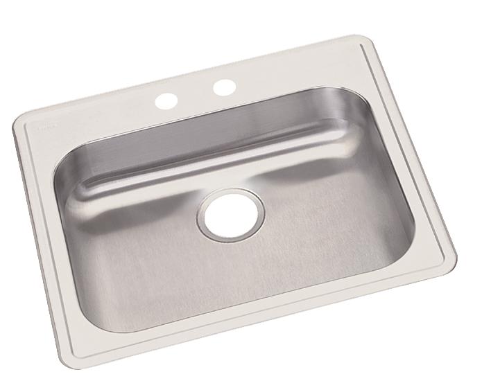 Dayton Dayton Stainless Steel 25" x 21-1/4" x 5-3/8" 2-Hole Single Bowl Drop-in Sink