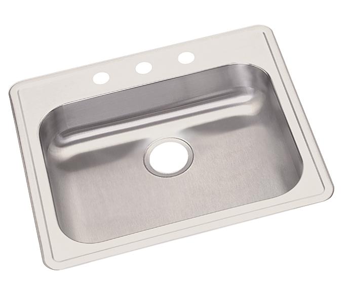 Dayton Dayton Stainless Steel 25" x 22" x 5-3/8" 4-Hole Single Bowl Drop-in Sink