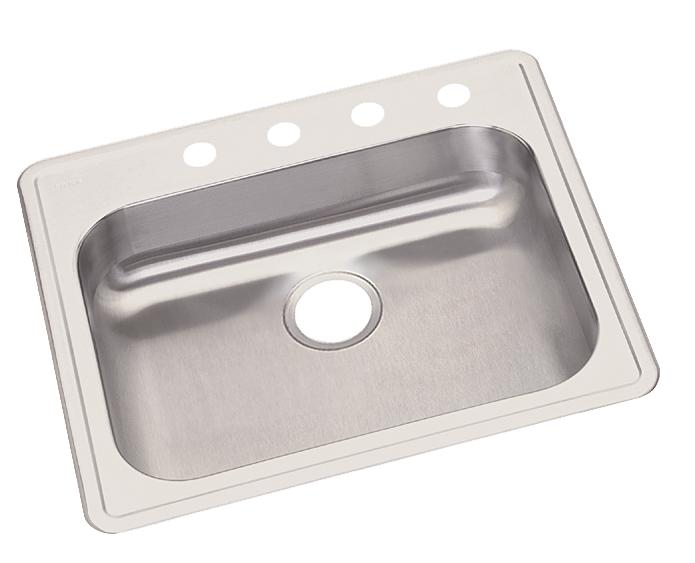Dayton Dayton Stainless Steel 25" x 21-1/4" x 5-3/8" 4-Hole Single Bowl Drop-in Sink