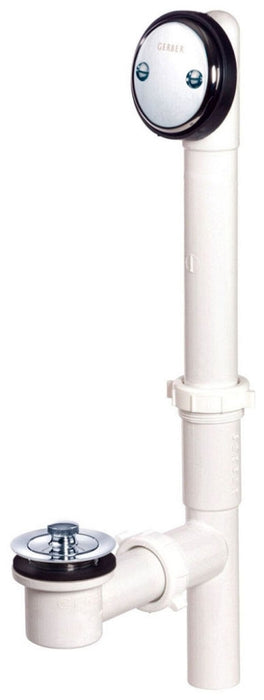 Gerber G004155076 Classics PVC Lift & Turn Drain for Standard Tub with Retaining Ring Chrome