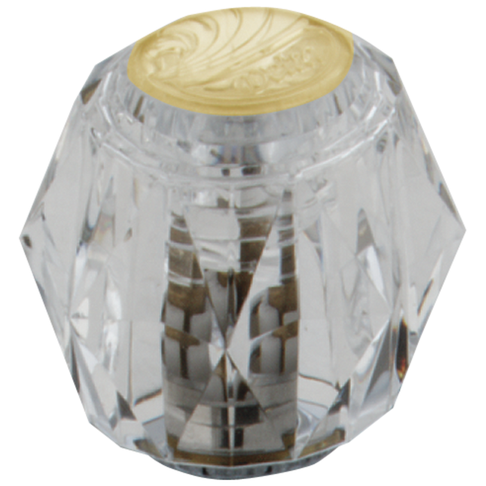 Delta Other H51PB Clear Knob Handle Kit - Transfer Valve - Polished Brass