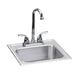 Dayton Dayton Stainless Steel 15" x 15" x 6" 2-Hole Single Bowl Drop-in Bar Sink + Faucet Kit