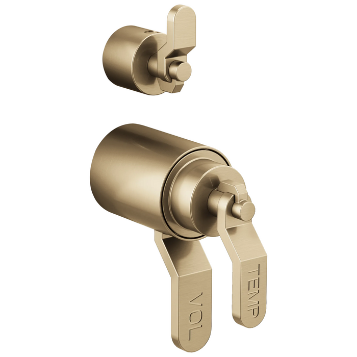 Brizo Litze HL7534 TempAssure Thermostatic Valve With Integrated Diverter Industrial Lever Handle Kit