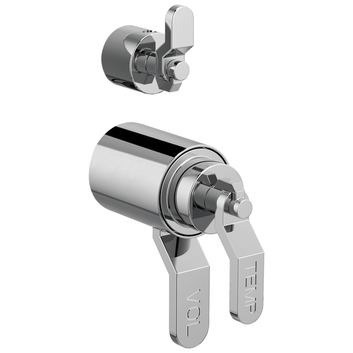Brizo Litze HL7534 TempAssure Thermostatic Valve With Integrated Diverter Industrial Lever Handle Kit