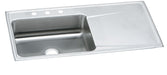 Elkay Lustertone Classic Stainless Steel 43" x 22" x 7-5/8" 1-Hole Single Bowl Drop-in Sink w/Right Drainboard