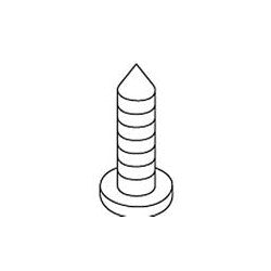 KOHLER K-1078905-B Screw, #10 Cr Pan Hd Wood