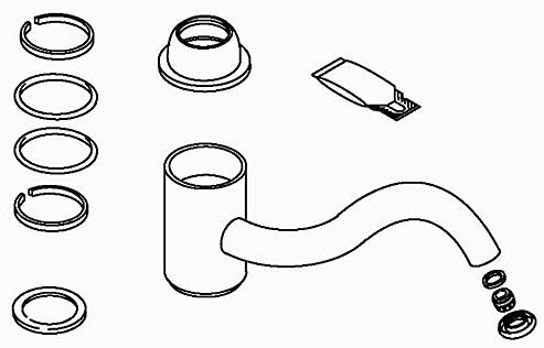 KOHLER K-1084055-CP Fairfax Spout Kit