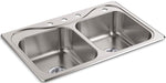 Sterling F11402-4-NA SOUTHHAVEN™ 33x22x8 Double Basin Sink