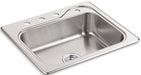 Sterling F11403-3-NA SOUTHHAVEN™ 25x22x6.5 Single Basin Sink