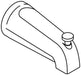 KOHLER K-85555 Spout, Ips Diverter Bath