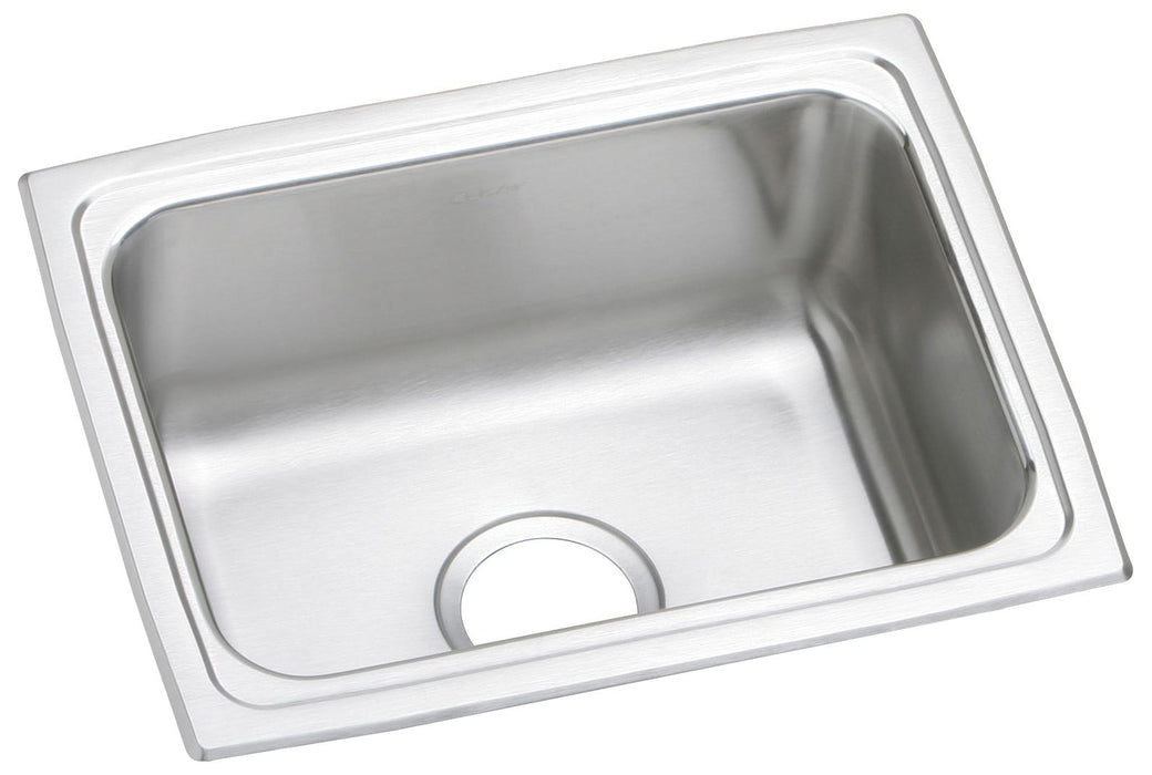 Elkay Lustertone Classic Stainless Steel 25" x 19-1/2" x 6-1/2" Single Bowl Drop-in ADA Sink