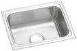 Elkay Lustertone Classic Stainless Steel 25" x 19-1/2" x 6-1/2" Single Bowl Drop-in ADA Sink