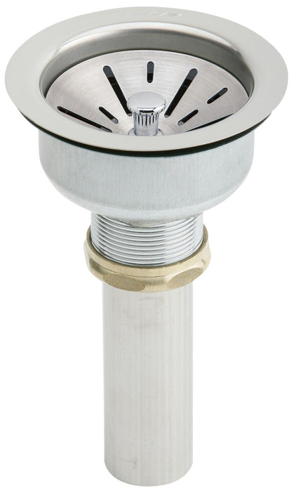 Elkay 3-1/2" Drain Fitting Type 304 Stainless Steel Body Strainer Basket with a Chrome-plated brass Tailpiece