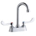 Elkay 4" Centerset with Exposed Deck Faucet with 4" Gooseneck Spout 4" Wristblade Handles Chrome
