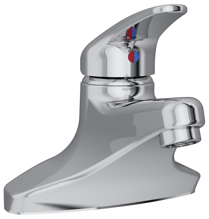 Elkay 4" Centerset with Exposed Deck Lavatory Faucet Pop-Up Drain Integral Spout Single Control 4" Wristblade Handle