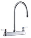 Elkay 8" Centerset with Exposed Deck Faucet with 8" Gooseneck Spout 2" Lever Handles Chrome