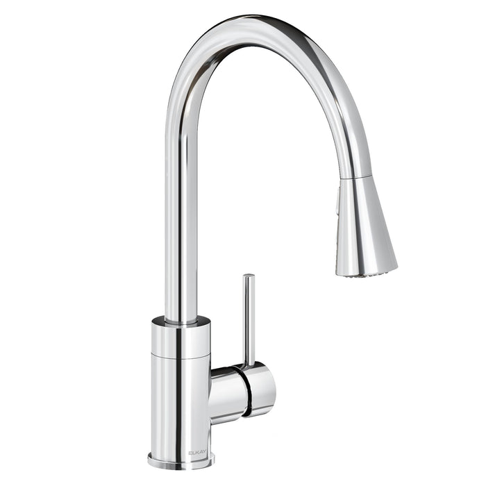 Elkay Avado Single Hole Kitchen Faucet with Pull-down Spray and Forward Only Lever Handle Chrome