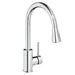 Elkay Avado Single Hole Kitchen Faucet with Pull-down Spray and Forward Only Lever Handle Chrome