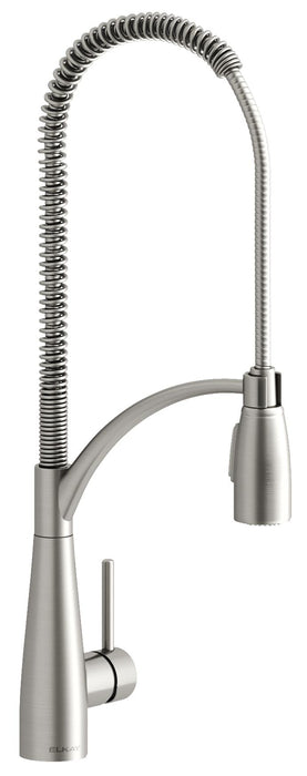 Elkay Avado Single Hole Kitchen Faucet with Semi-professional Spout Forward Only Lever Handle Lustrous Steel