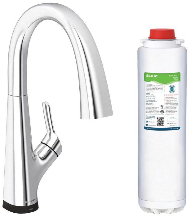 Elkay Avado Single Hole 2-in-1 Kitchen Faucet with Filtered Drinking Water Chrome