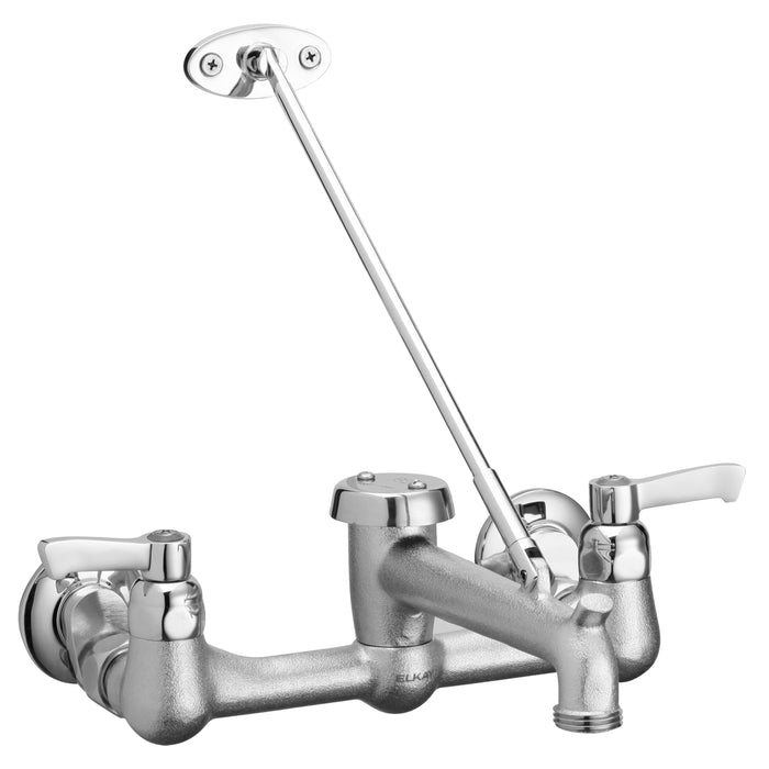 Elkay Commercial Service/Utility Wall Mount Faucet with Bucket Hook Rough Chrome
