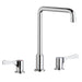 Elkay 8" Centerset Concealed Deck Mount Faucet with Arc Tube Spout+ 4" Lever Handles + 8" Spout Reach Chrome