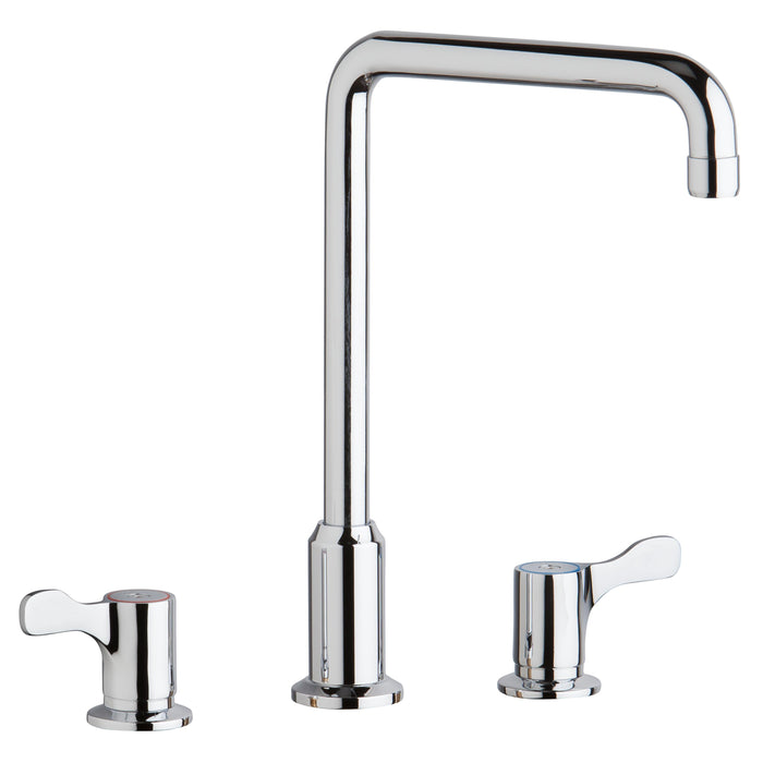 Elkay 8" Centerset Concealed Deck Mount Faucet with Arc Tube Spout and 2-5/8" Lever Handles + 8" Spout Reach Chrome