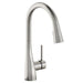 Elkay Gourmet Single Hole Kitchen Faucet with Pull-down Spray and Forward Only Lever Handle Lustrous Steel