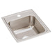 Elkay Lustertone Classic Stainless Steel 15" x 17-1/2" x 7-5/8" 1-Hole Single Bowl Drop-in Bar Sink