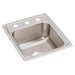 Elkay Lustertone Classic Stainless Steel 15" x 17-1/2" x 7-5/8" 3-Hole Single Bowl Drop-in Bar Sink with Quick-clip