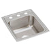 Elkay Lustertone Classic Stainless Steel 15" x 17-1/2" x 7-5/8" 3-Hole Single Bowl Drop-in Bar Sink