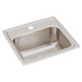 Elkay Lustertone Classic Stainless Steel 17" x 16" x 7-5/8" 1-Hole Single Bowl Drop-in Sink