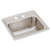 Elkay Lustertone Classic Stainless Steel 17" x 16" x 7-5/8" 2-Hole Single Bowl Drop-in Sink