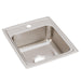 Elkay Lustertone Classic Stainless Steel 17" x 20" x 7-5/8" 1-Hole Single Bowl Drop-in Sink