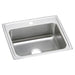 Elkay Lustertone Classic Stainless Steel 22" x 19-1/2" x 7-5/8" 1-Hole Single Bowl Drop-in Sink
