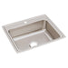 Elkay Lustertone Classic Stainless Steel 25" x 21-1/4" x 7-7/8" 1-Hole Single Bowl Drop-in Sink with Quick-clip