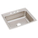Elkay Lustertone Classic Stainless Steel 25" x 21-1/4" x 7-7/8" 3-Hole Single Bowl Drop-in Sink with Quick-clip
