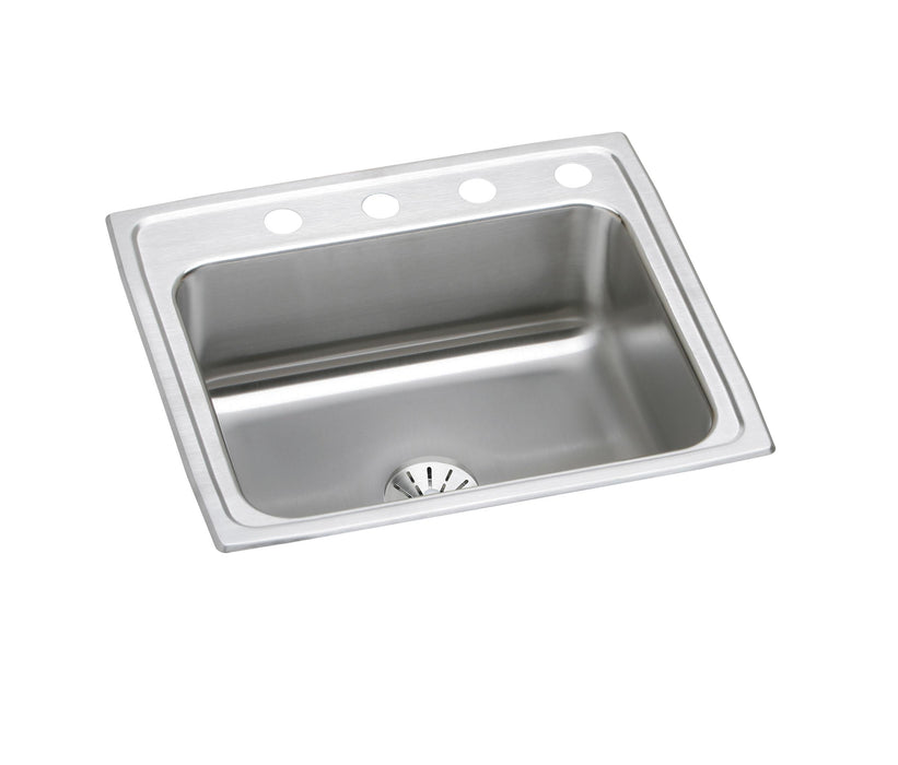 Elkay Lustertone Classic Stainless Steel 25" x 21-1/4" x 7-7/8" 1-Hole Single Bowl Drop-in Sink with Perfect Drain®
