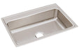 Elkay Lustertone Classic Stainless Steel 31" x 22" x 7-5/8" 0-Hole Single Bowl Drop-in Sink