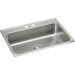 Elkay Lustertone Classic Stainless Steel 31" x 22" x 7-5/8" 2-Hole Single Bowl Drop-in Sink with Perfect Drain®