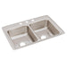 Elkay Lustertone Classic Stainless Steel 33" x 22" x 8-1/8" 3-Hole Equal Double Bowl Drop-in Sink