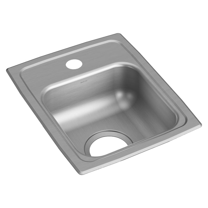 Elkay Lustertone Classic Stainless Steel 13" x 16" x 5-1/2" 1-Hole Single Bowl Drop-in ADA Sink