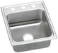 Elkay Lustertone Classic Stainless Steel 17" x 20" x 5" 1-Hole Single Bowl Drop-in ADA Sink with Quick-clip
