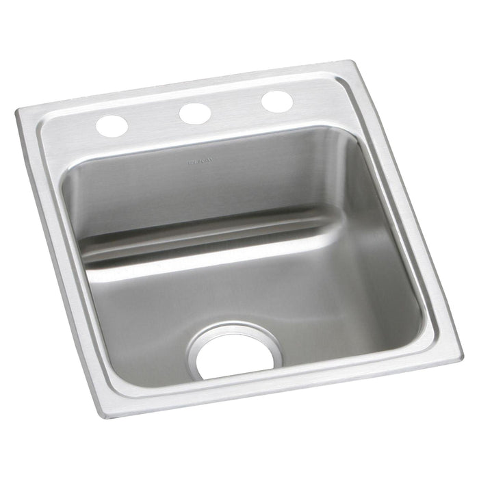 Elkay Lustertone Classic Stainless Steel 17" x 20" x 5" MR2-Hole Single Bowl Drop-in ADA Sink
