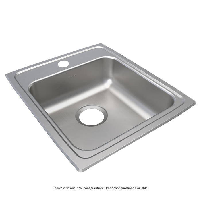 Elkay Lustertone Classic Stainless Steel 17" x 20" x 6-1/2" 1-Hole Single Bowl Drop-in ADA Sink